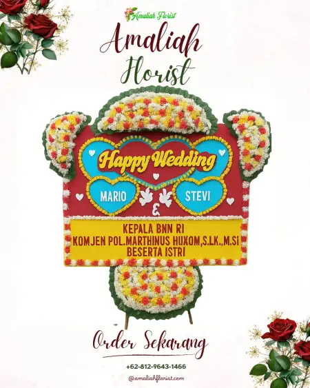 Papan Bunga Pernikahan Aluh Aluh